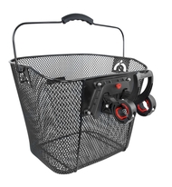 Koš na řídítka FORCE KLICK 31,8mm, černý