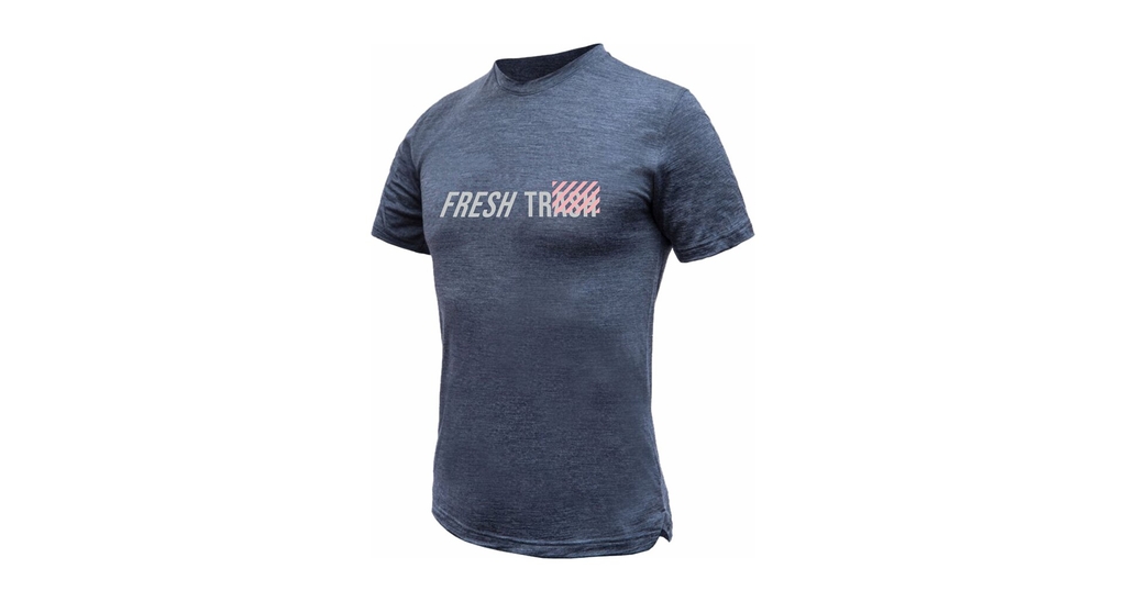 Triko Fresh Trash MEN'S MERINO TENCEL LOGO 2.0 TEE BLUE 