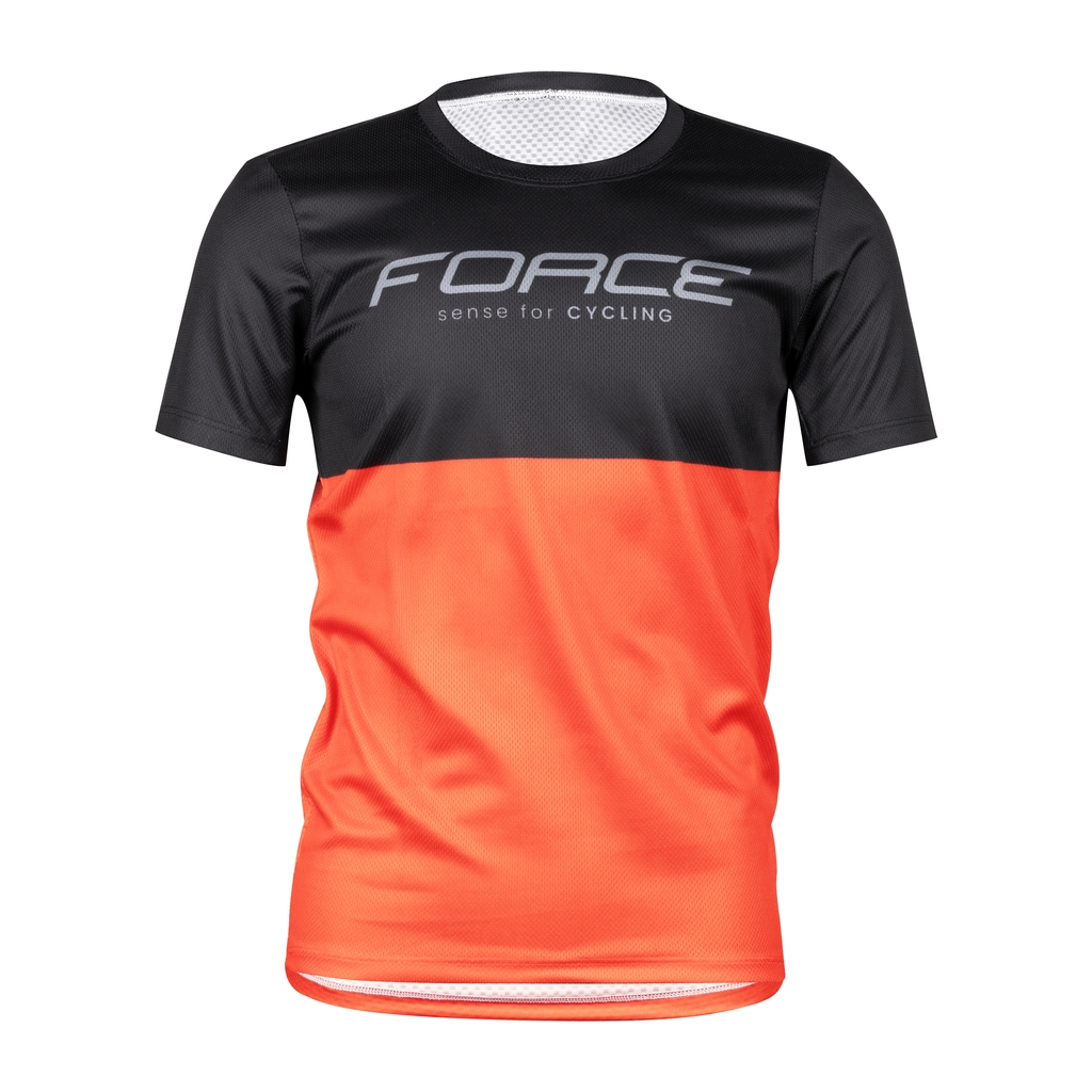 Dres dětský FORCE KID MTB CHEERY, černo-oranžový