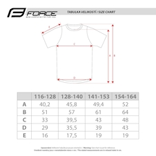 Dres dětský FORCE KID MTB CHEERY, černo-oranžový