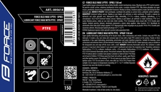 Mazivo-sprej FORCE olej WAX s PTFE (Teflon), 150ml