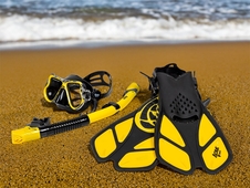 Šnorchlovací set 3 v 1, ŹLUTÝ