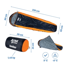 Mumiový spací pytel Lonber 230cm