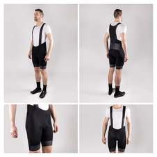 Kraťasy Force FASHION se šráky a vložkou,črn-šedé