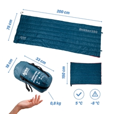 Spací pytel Dekker380, péřový dekový