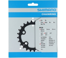 Převodník Shimano Deore M6000 24z pro 2x10 černý