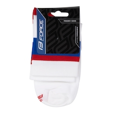 Ponožky FORCE STRIPE krátké, bílo-modré