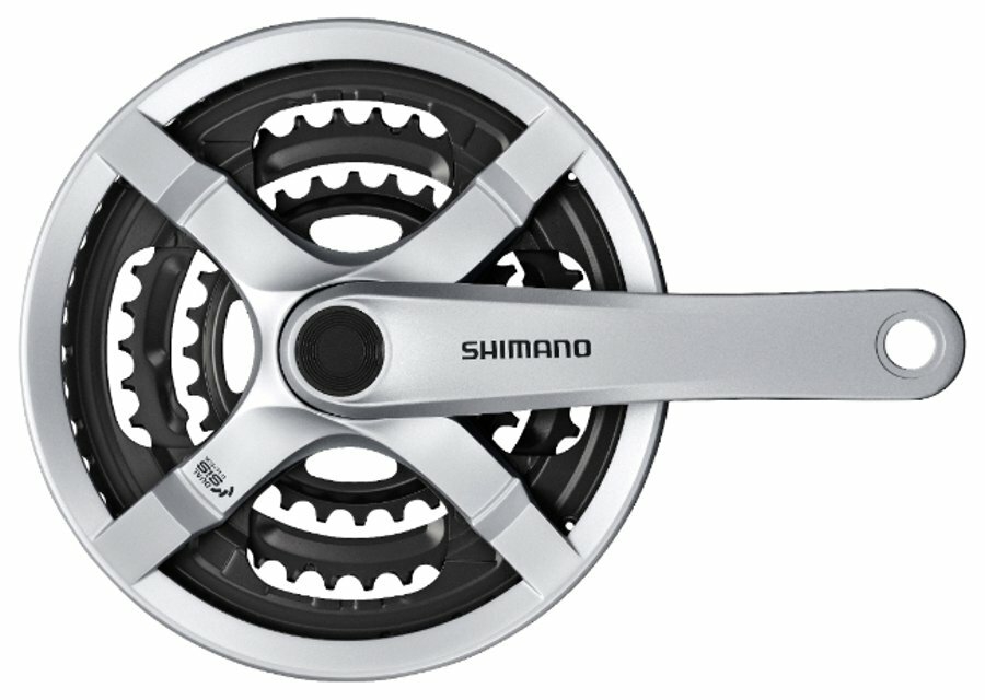 Kliky 3 SHIMANO Tourney FC-TY501-S 175mm 42-34-24z, stříbrné s krytem