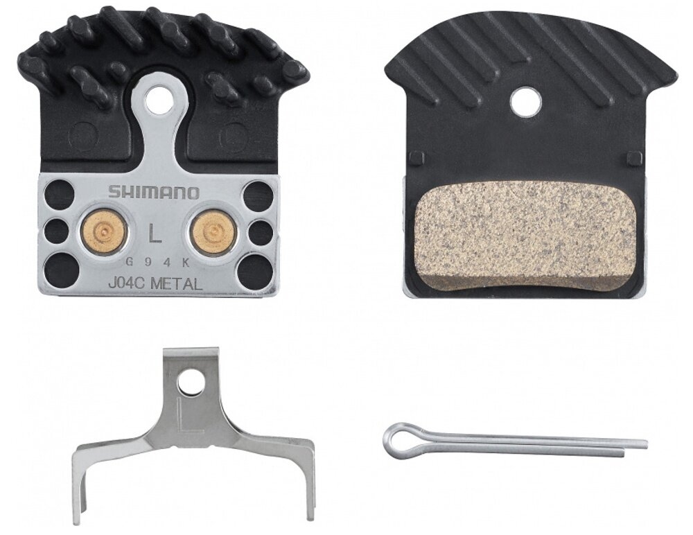 Brzdové destičky SHIMANO J04C-MF metal, s chladiči 