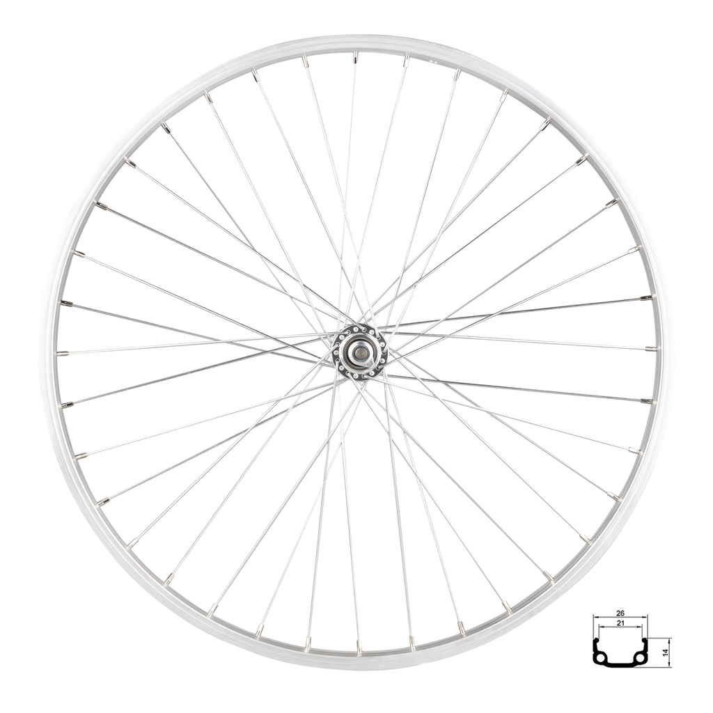 Zapletené kolo přední RMX 21, 507x21,stříbrné, náboj F80428