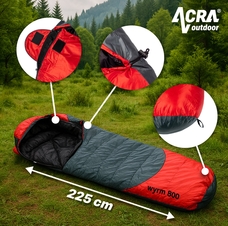 Péřový spací pytel Wyrm 800 - 225cm, kachní peří