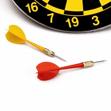 Terč na šipky 10 W3021DB, kovový rám + 2 šipky