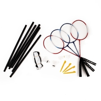 Badmintonový set Acra - 4 rakety + síť a košíčky