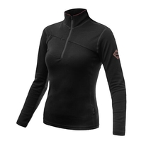 Mikina dámská SENSOR MERINO UPPER zip černá