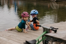 Dres dětský FORCE KID MTB CHEERY, černo-oranžový