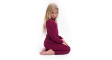 Dětské triko dl.rukáv + spodky SENSOR MERINO ACTIVE SET lilla 