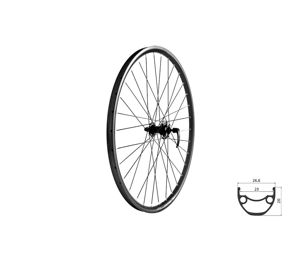 Zapletené kolo přední KLS DRAFT DSC 23 F, 28/29, black