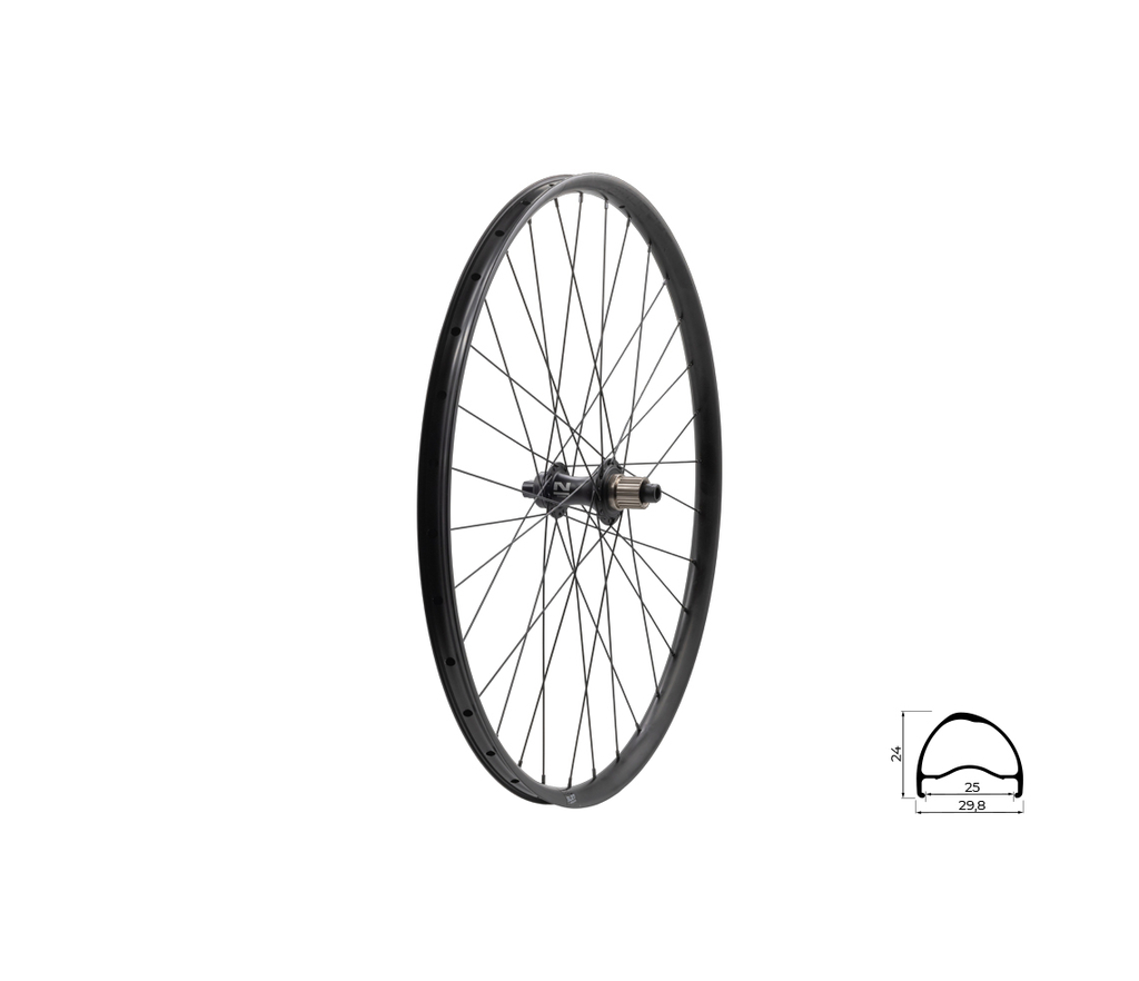 Zapletené kolo zadní KLS SEGADOR 25 SL DSC R, 28/29, black