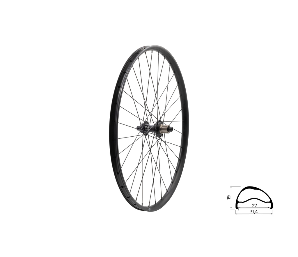 Zapletené kolo zadní KLS SEGADOR 27 SL DSC R, 27,5, black