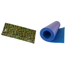 Festival set EASY.COM: spací pytel dekový + karimatka dvouvrstvá odlehčená