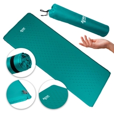 Samonafukovací komfortní karimatka zelenomodrá 4cm