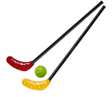 Florbalová sada 2x hůl plastová 95cm + míček