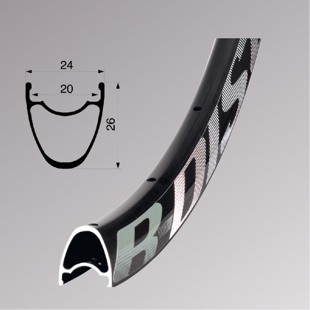 Ráfek RMX R-Disc 622 road/gravel 24 děr Disc černý