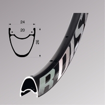 Ráfek RMX R-Disc 622 road/gravel 24 děr Disc černý