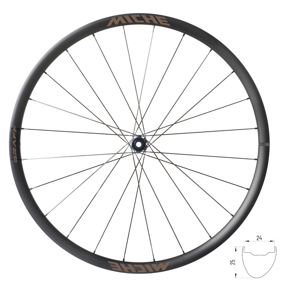 Zapletená kola MICHE GRAFF 25 Shimano plášťová, hliníková