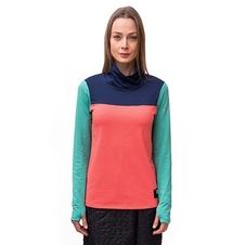 Mikina dámská SENSOR THERMO korálovo/sv. zeleno/tm. modrá