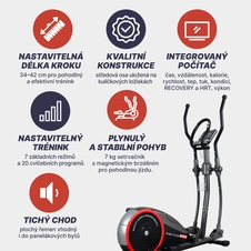 Ergonometrický eliptical BE53N programovatelný