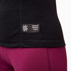 Triko dlouhé dámské SENSOR MERINO DOUBLE FACE černé