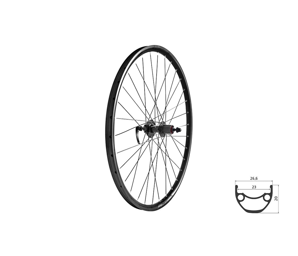 Zapletené kolo zadní KLS DRAFT DSC 23 R, 28/29, black