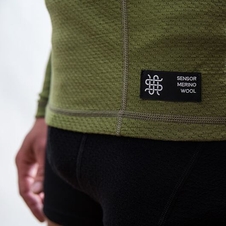 Triko dlouhé pánské SENSOR MERINO DOUBLE FACE safari