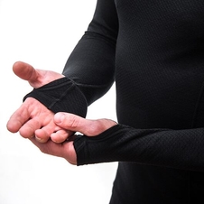 Triko dlouhé pánské SENSOR MERINO DOUBLE FACE s kapucou černé