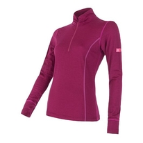 Triko dlouhé dámské SENSOR MERINO ACTIVE zip lilla