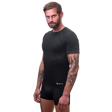 Triko dlouhé pánské SENSOR MERINO WOOL PT hory černé