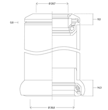 Složení hlavové Deda Classic 1 1/8-1.5 Silver Semi-Integrované