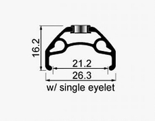 Ráfek Rodi 27.5 Black Rock 32děr Černý