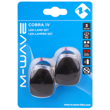 Sada blikaček M-WAVE Cobra IV LED černá