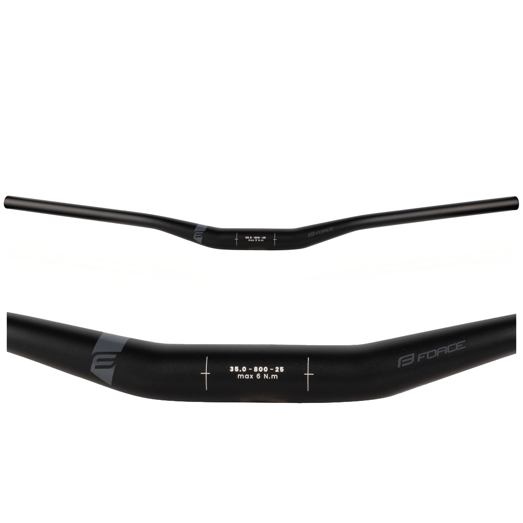 Řídítka Force TEAM prohlé 35,0/800 Al,černé mat