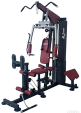 Posilovací věž s tricepsovým lanem a leg pressem - 100kg závaží HG4500K