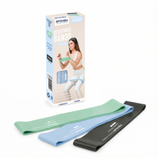 Sada 3 posilovacích gum Spokey FLEX SET, béžová, světle modrá, hnědá