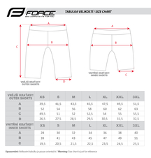 Kraťasy Force STORM s odnímatelnou vložkou, šedo-fluo