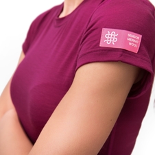 Dámské triko kr.rukáv SENSOR MERINO ACTIVE lilla 