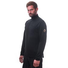 Pánská mikina krátký zip SENSOR MERINO UPPER černá 