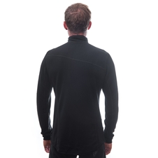Pánská mikina krátký zip SENSOR MERINO UPPER černá 