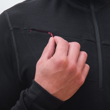 Pánská mikina krátký zip SENSOR MERINO UPPER černá 