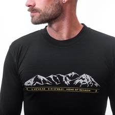 Pánské triko dl.rukáv SENSOR MERINO ACTIVE MOUNTAINS černá 