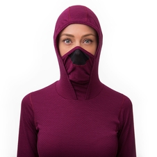 Dámské triko dl.rukáv s kapucí SENSOR MERINO DF lilla 